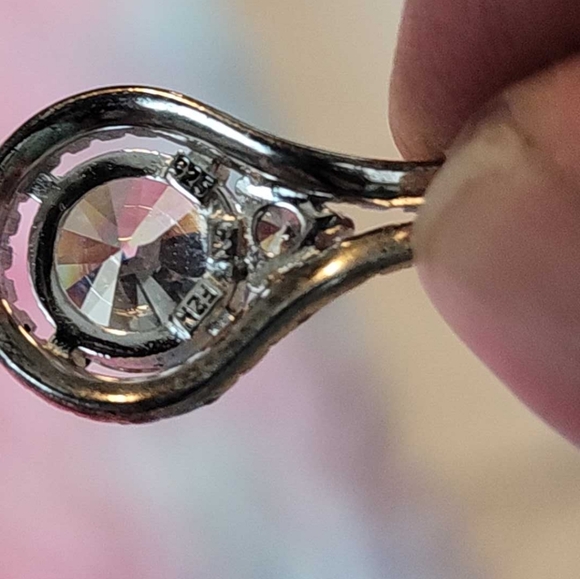 NWOT CZ Necklace and leverback drop earrings - Picture 11 of 12